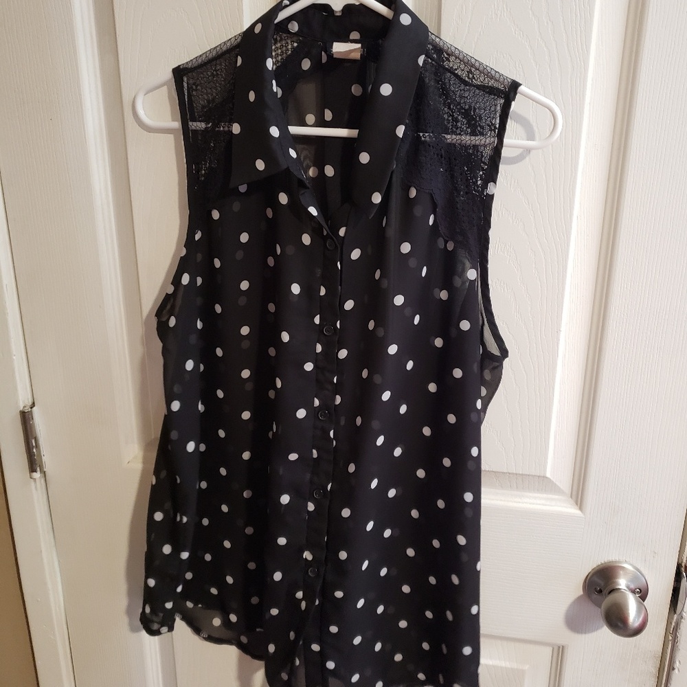 Polka dot blouse